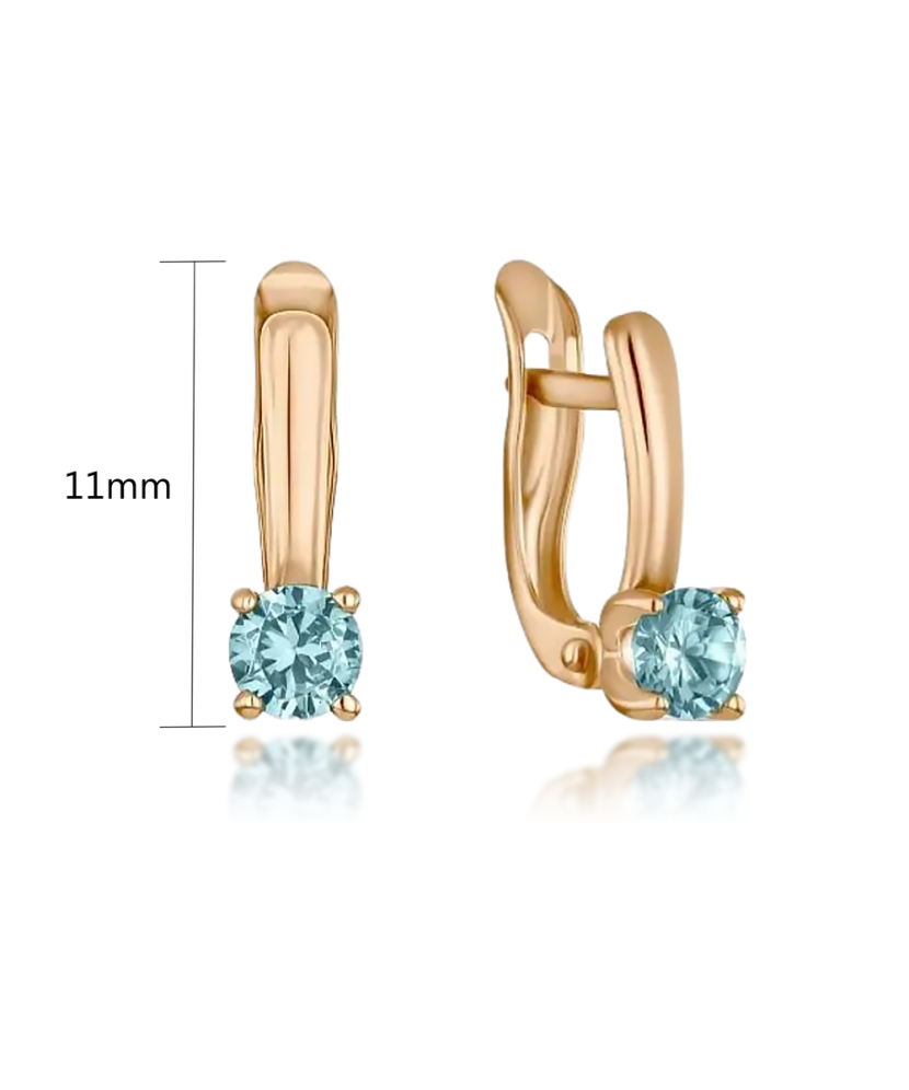 Zelta auskari ar cirkoniju - Goldinga