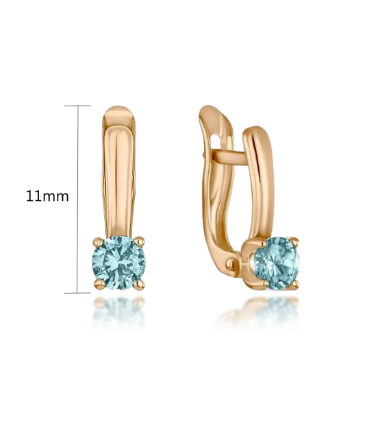 Zelta auskari ar cirkoniju - Goldinga