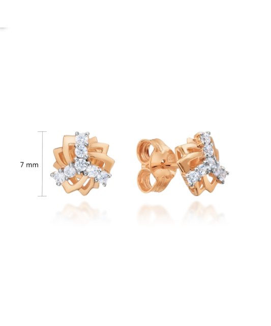 Zelta auskari ar cirkonijiem - Goldinga