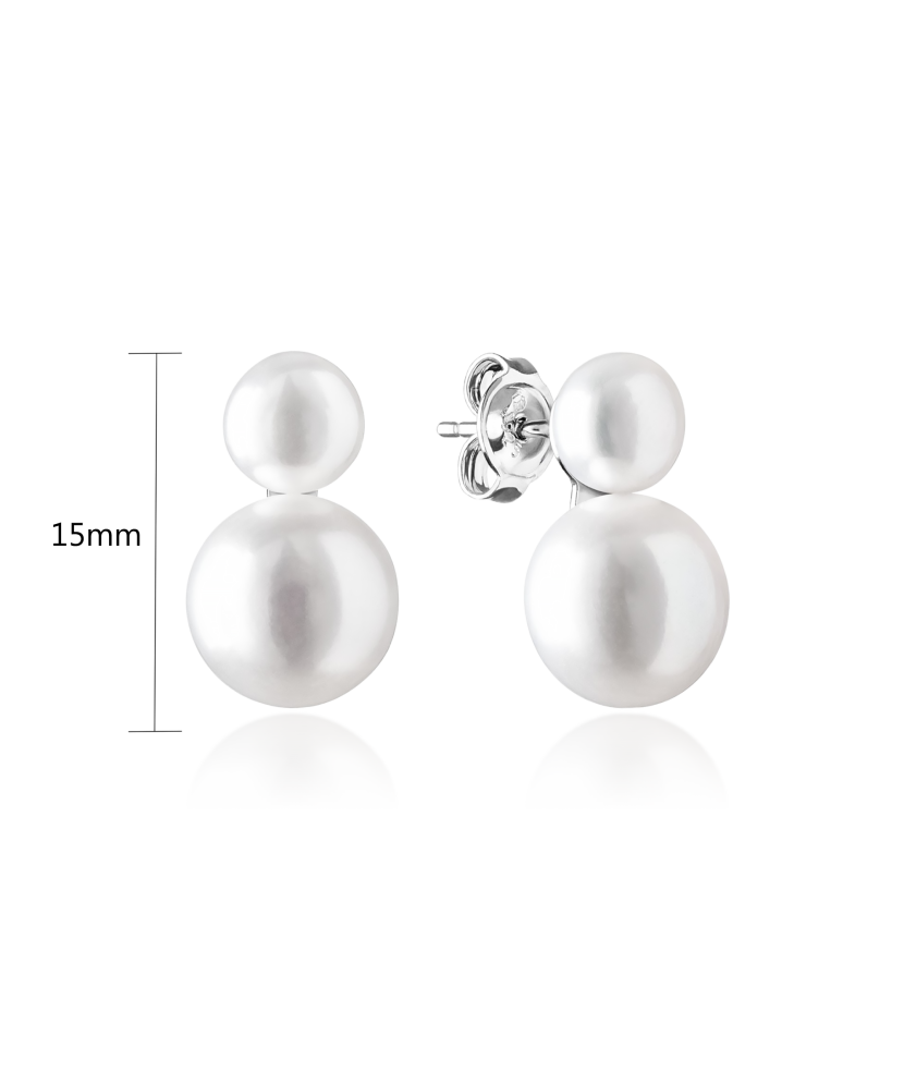 Sudraba auskari ar dabīgām pērlēm - Goldinga