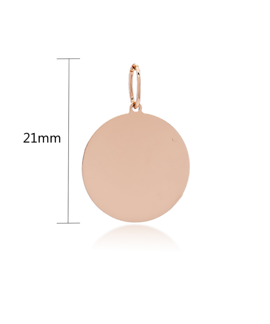 Золотой подвеска "Пластина" 14мм