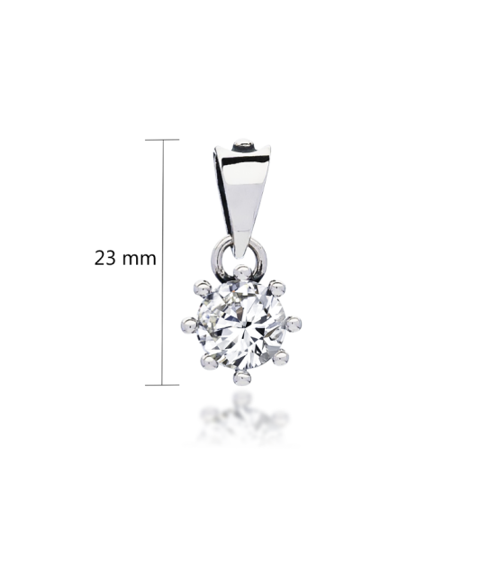 Серебряный подвеска с цирконом