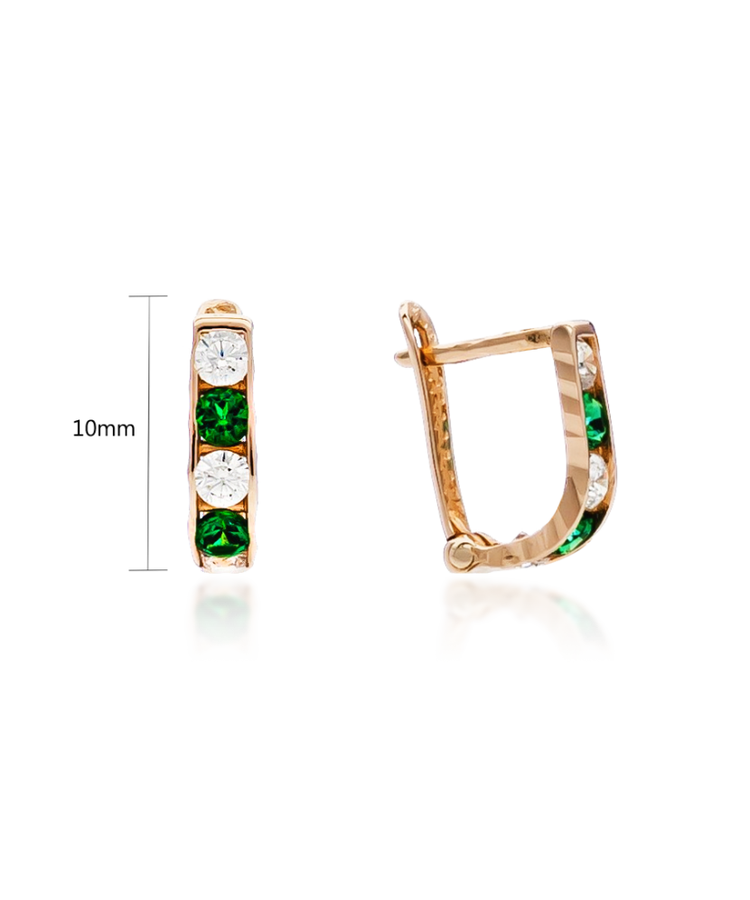 Zelta auskari ar cirkonijiem - Goldinga