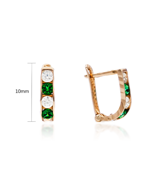 Золотые серьги с цирконами