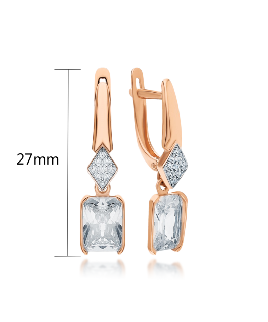 Zelta auskari ar cirkonijiem - Goldinga