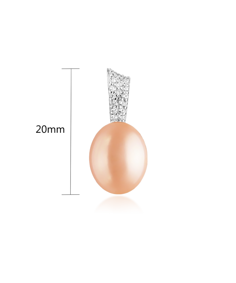 Pērļu piekariņš ar cirkonijiem un sudrabu - Goldinga