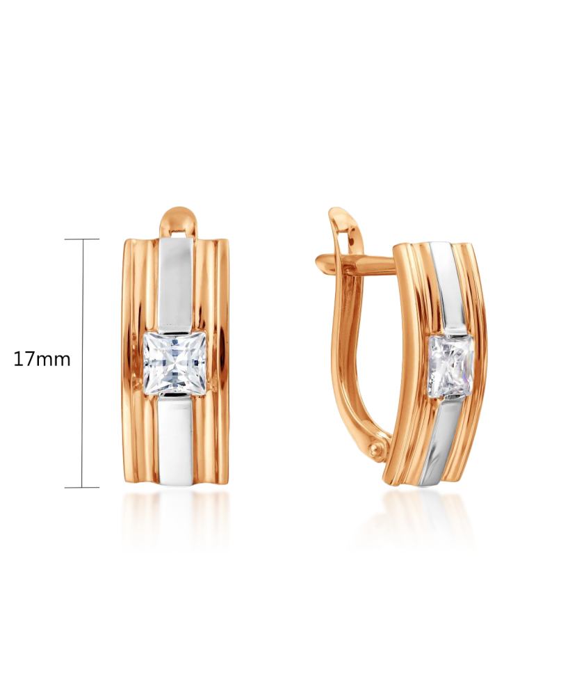 Zelta auskari ar cirkoniju - Goldinga