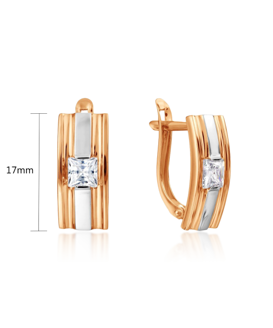 Zelta auskari ar cirkoniju - Goldinga