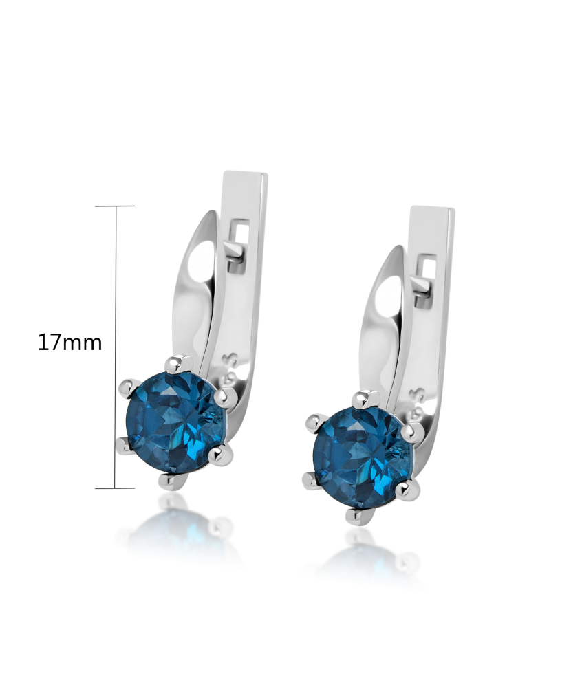 Sudraba auskari ar Londonas topāzu - Goldinga