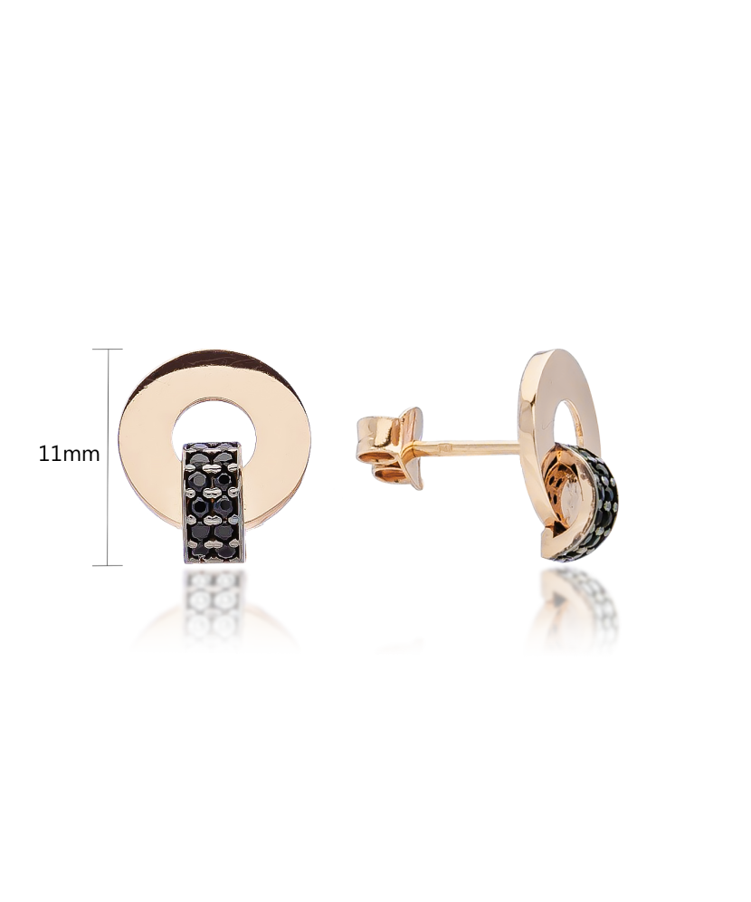 Золотые серьги с цирконами