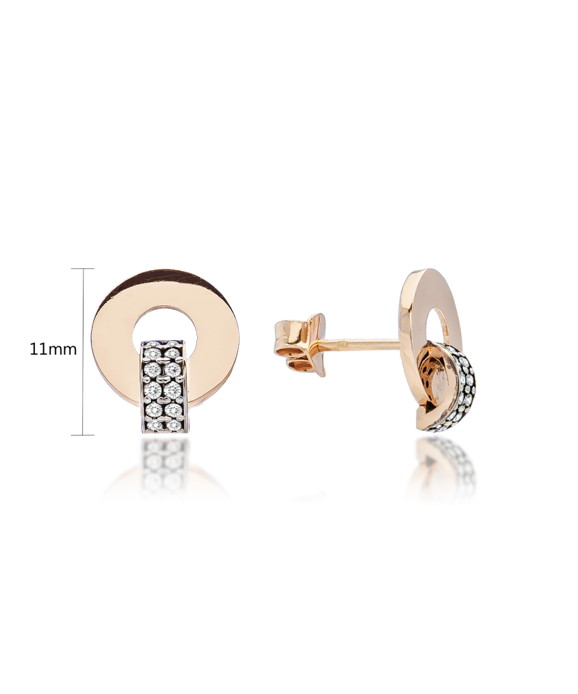 Золотые серьги с цирконами