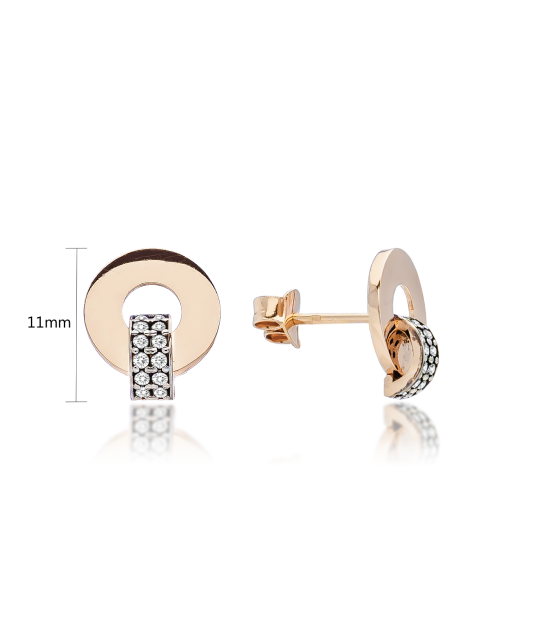 Zelta auskari ar cirkonijiem - Goldinga