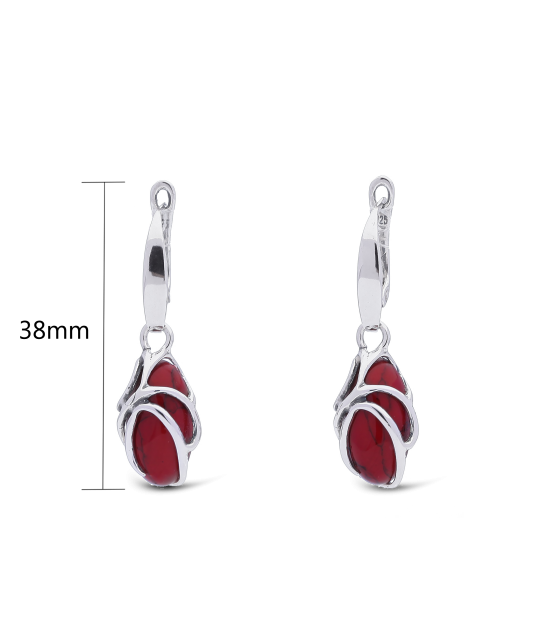 Sudraba auskari ar koralli - Goldinga