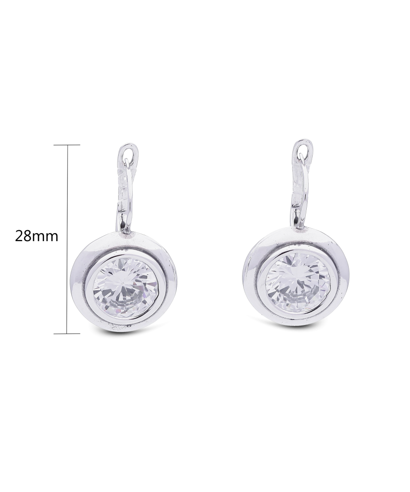 Серьги из серебра с цирконом