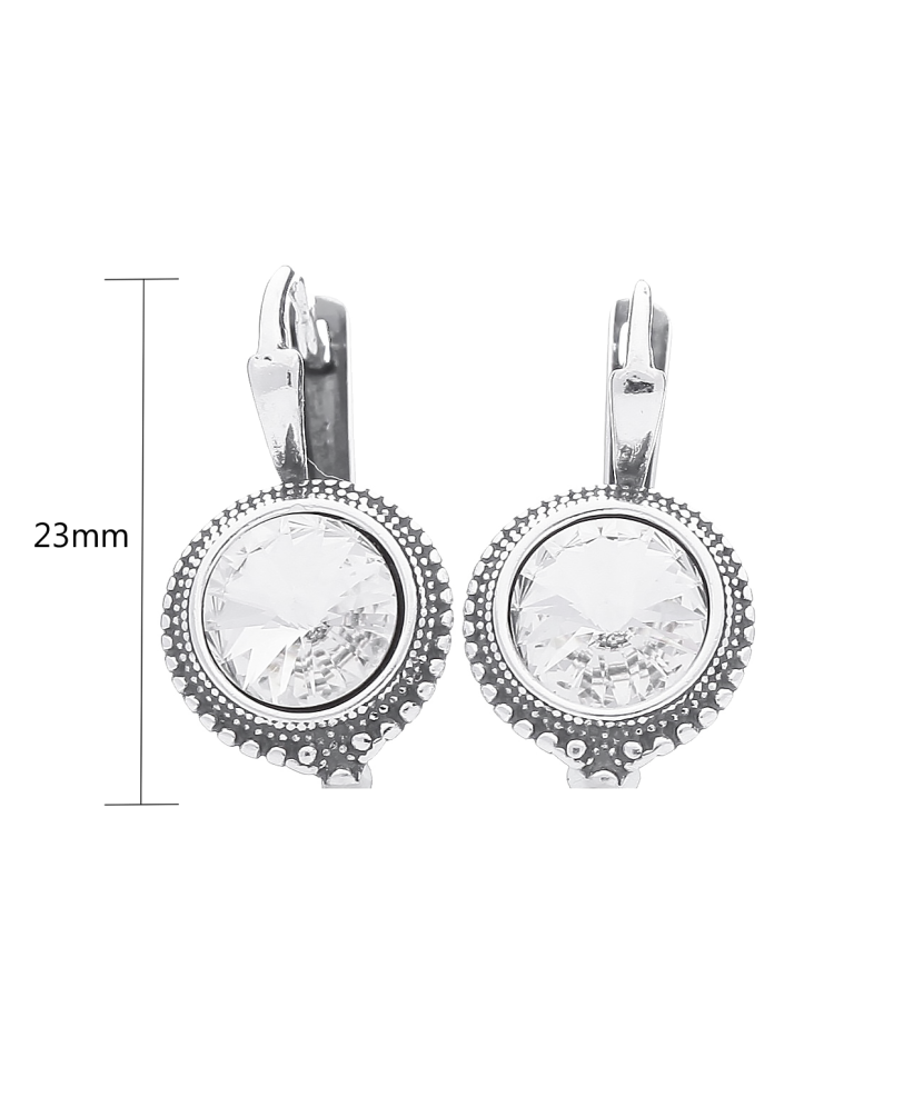 Серьги из серебра с кристаллом