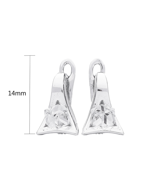 Серьги из серебра с кристаллом