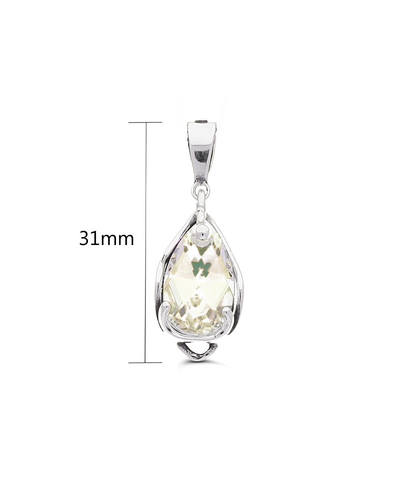 Sudraba piekariņš ar kristālu - Goldinga