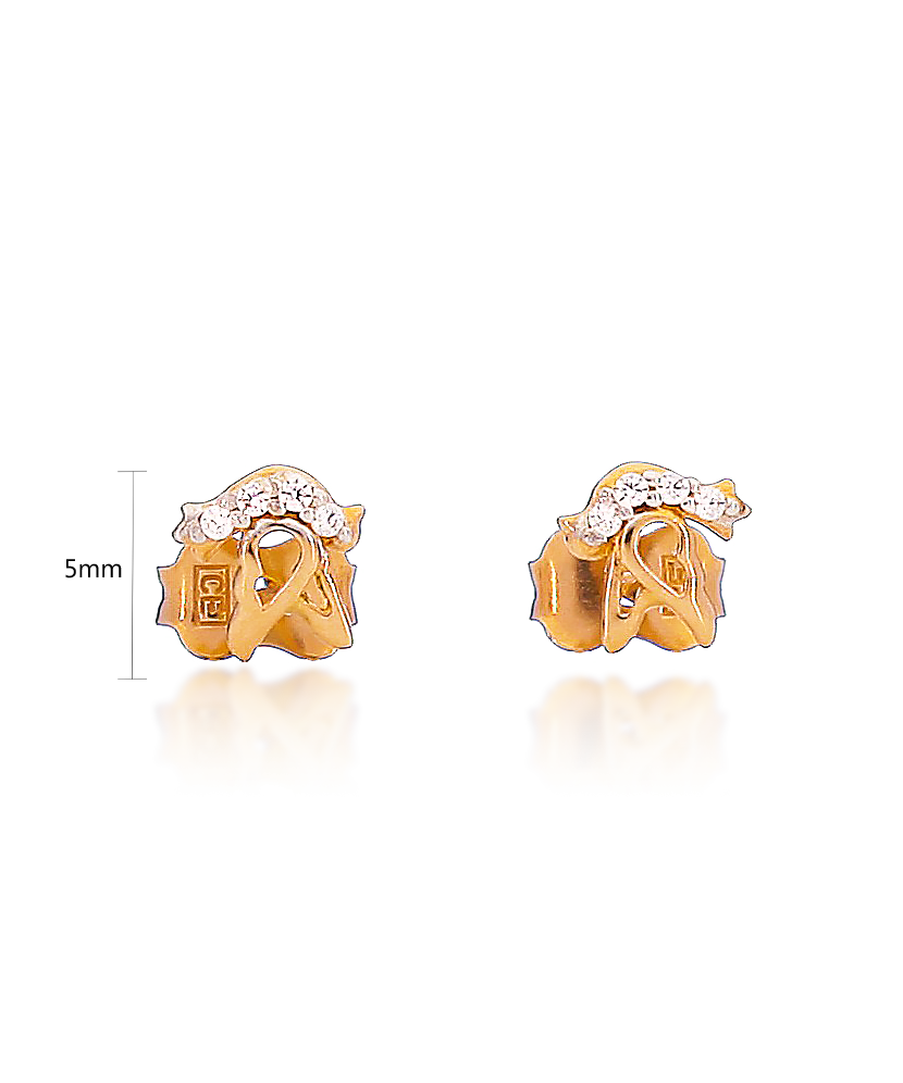 Золотые серьги с цирконами