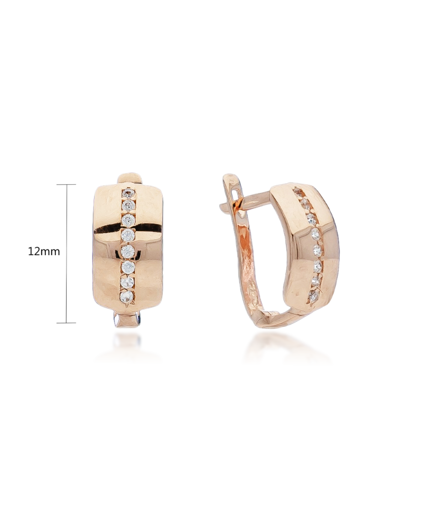 Zelta auskari ar cirkonijiem - Goldinga