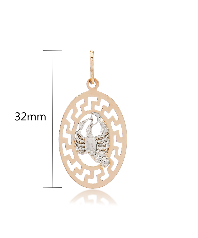 Золотой подвеска "Рак"