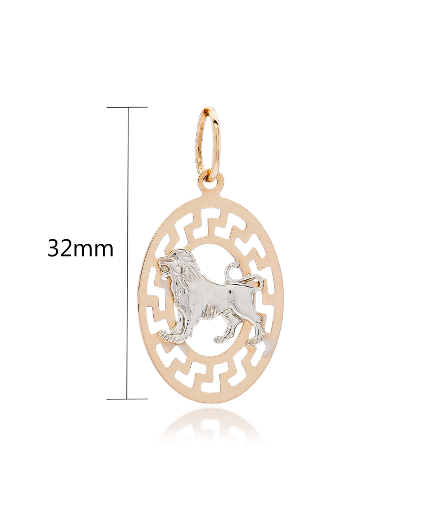 Золотой подвеска "Лев"