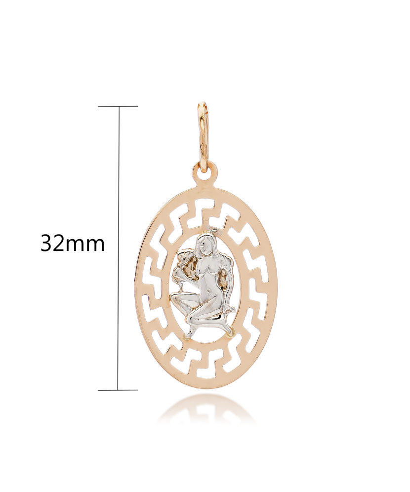 Золотой подвеска "Дева"