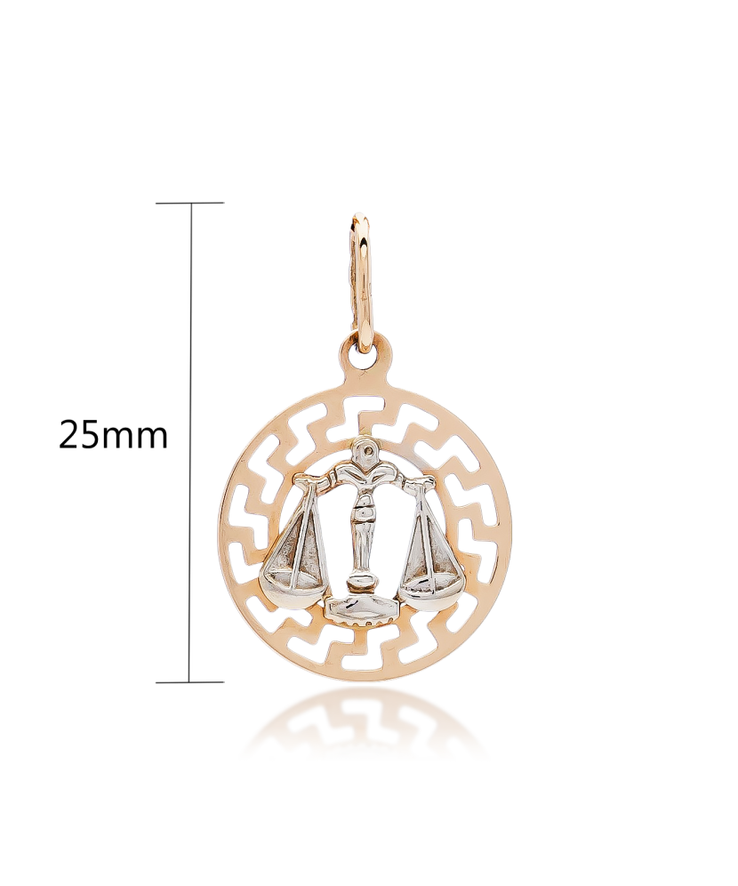 Золотой подвеска "Весы"