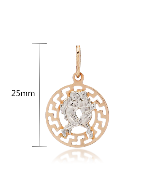 Золотой подвеска "близнецы"