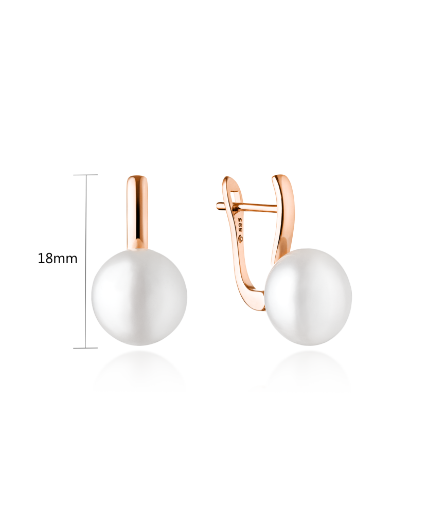 Zelta auskari ar pērlēm - Goldinga