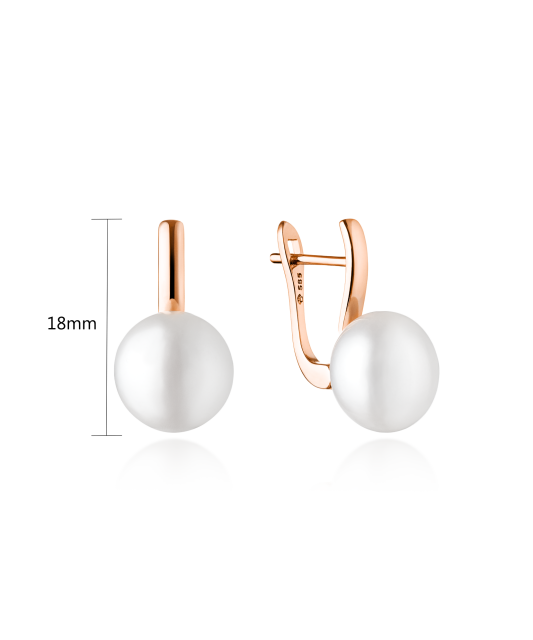 Zelta auskari ar pērlēm - Goldinga