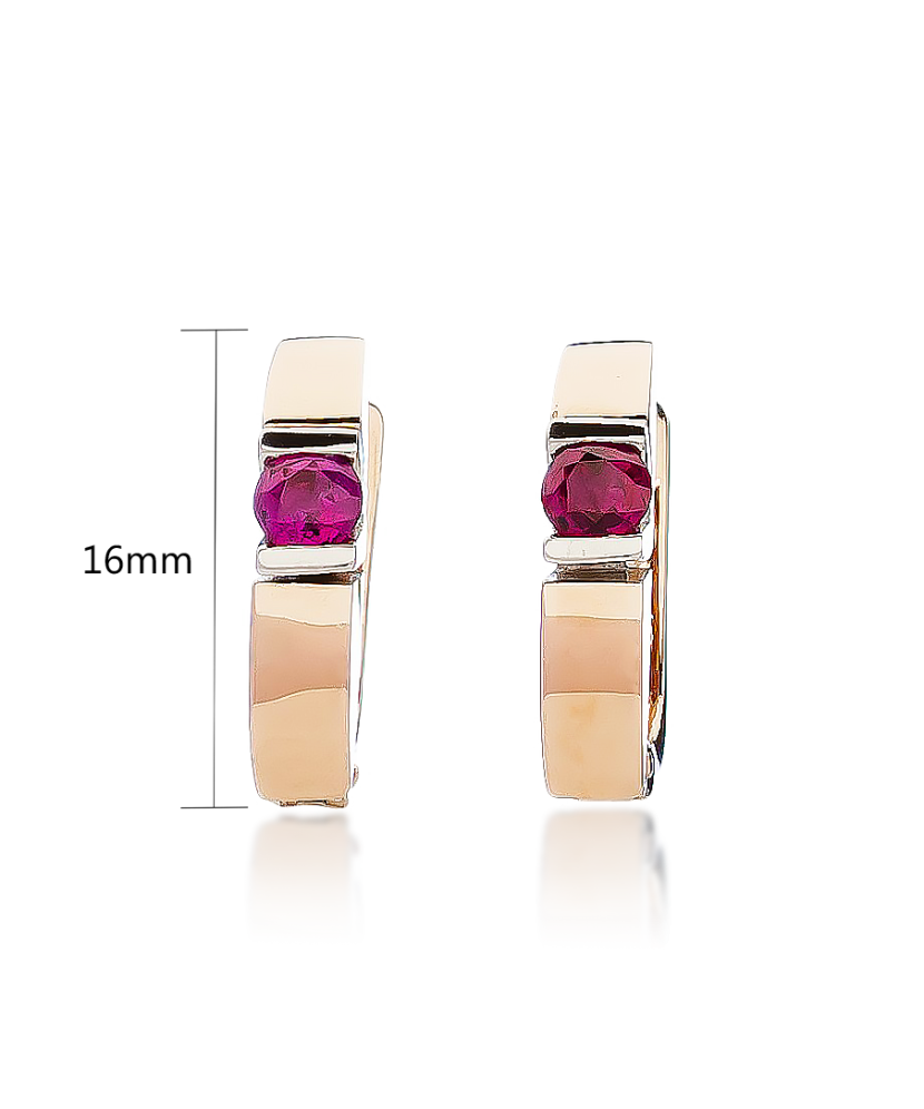 Zelta auskari ar rubīnu - Goldinga