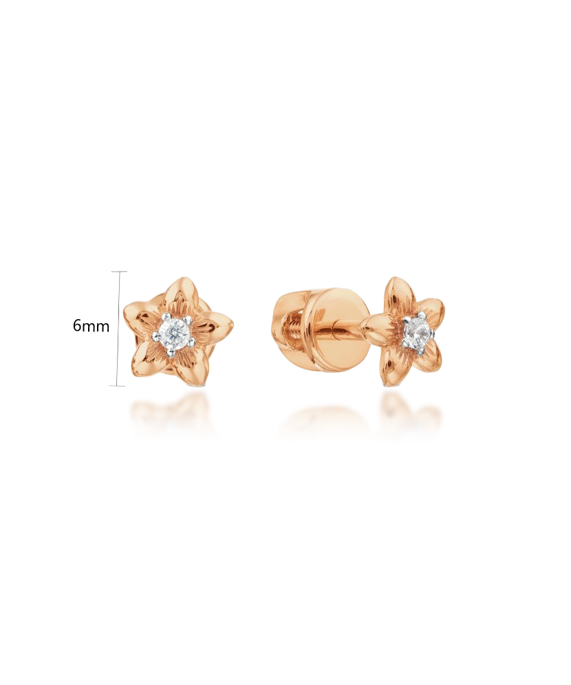 Zelta auskari ar cirkoniju - Goldinga