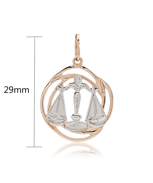 Золотой подвеска "Весы"