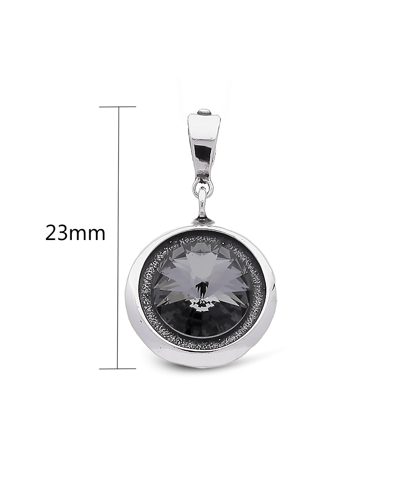 Sudraba piekariņš ar kristālu - Goldinga