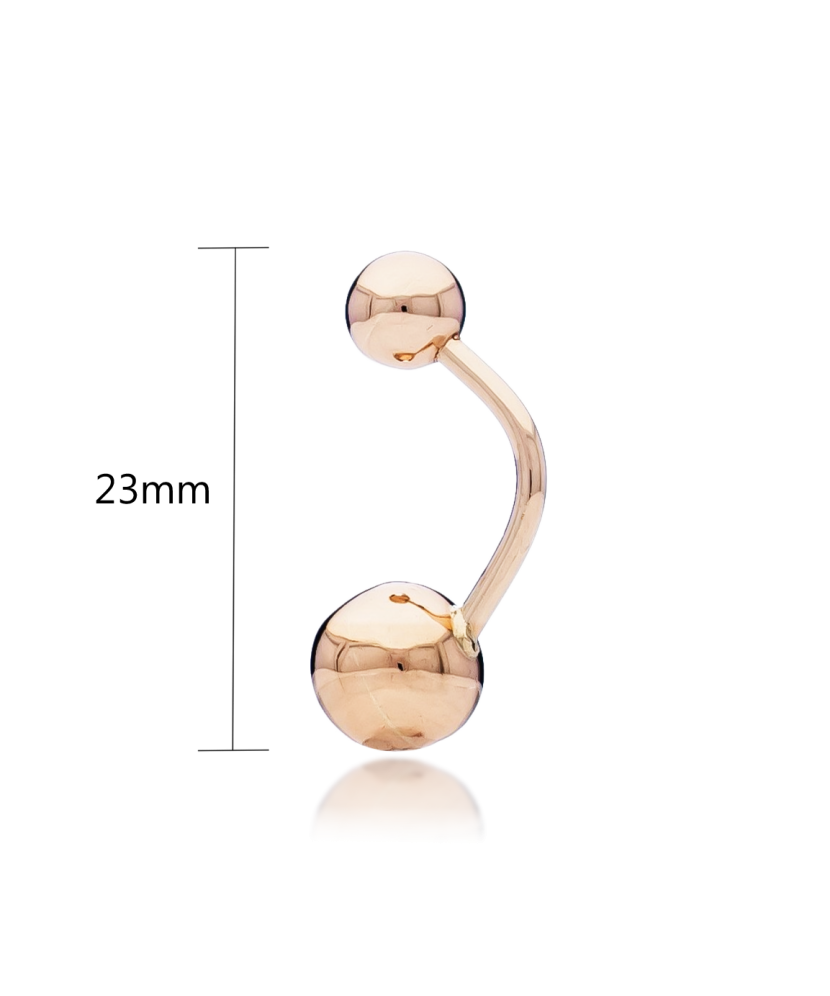 Золотая серьга в пупок