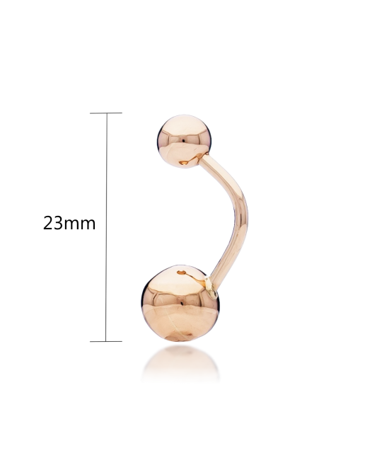 Золотая серьга в пупок