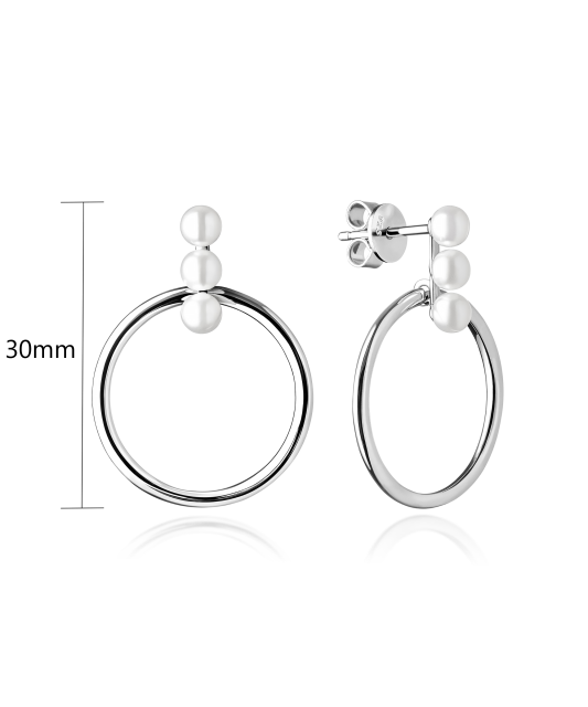 Sudraba auskari ar dabīgām pērlēm - Goldinga