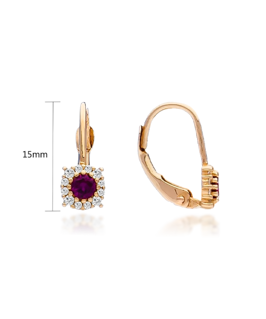 Zelta auskari ar cirkonijiem - Goldinga