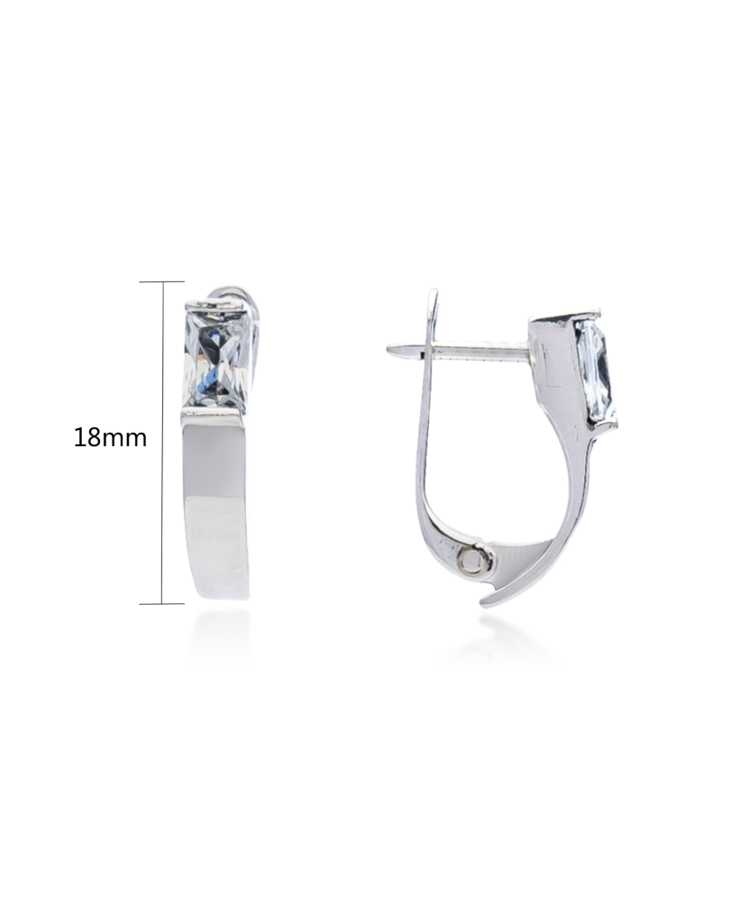 Серьги из серебра с цирконом