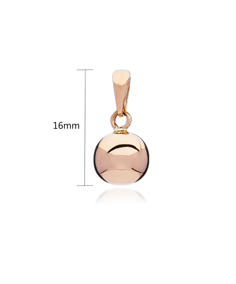 Золотой подвеска "Шарик"