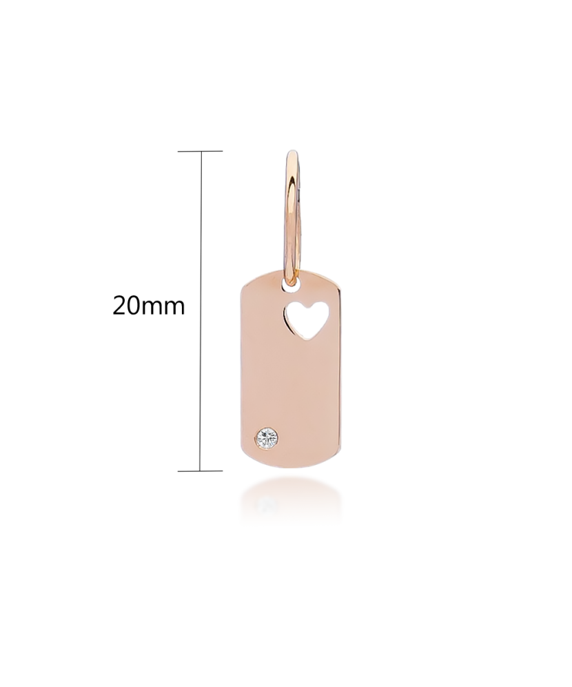 Zelta piekariņš ar cirkoniju, plāksnīte - Goldinga