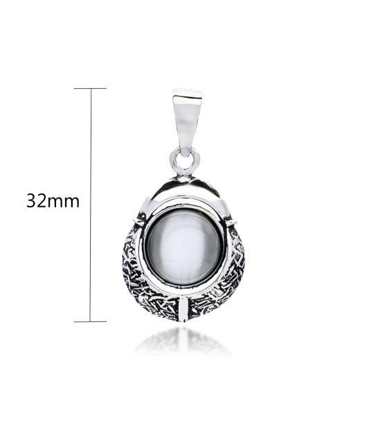 Sudraba piekariņš ar kaķa acs akmeni - Goldinga