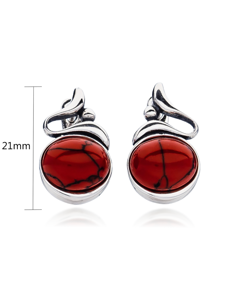 Sudraba auskari ar koralli - Goldinga