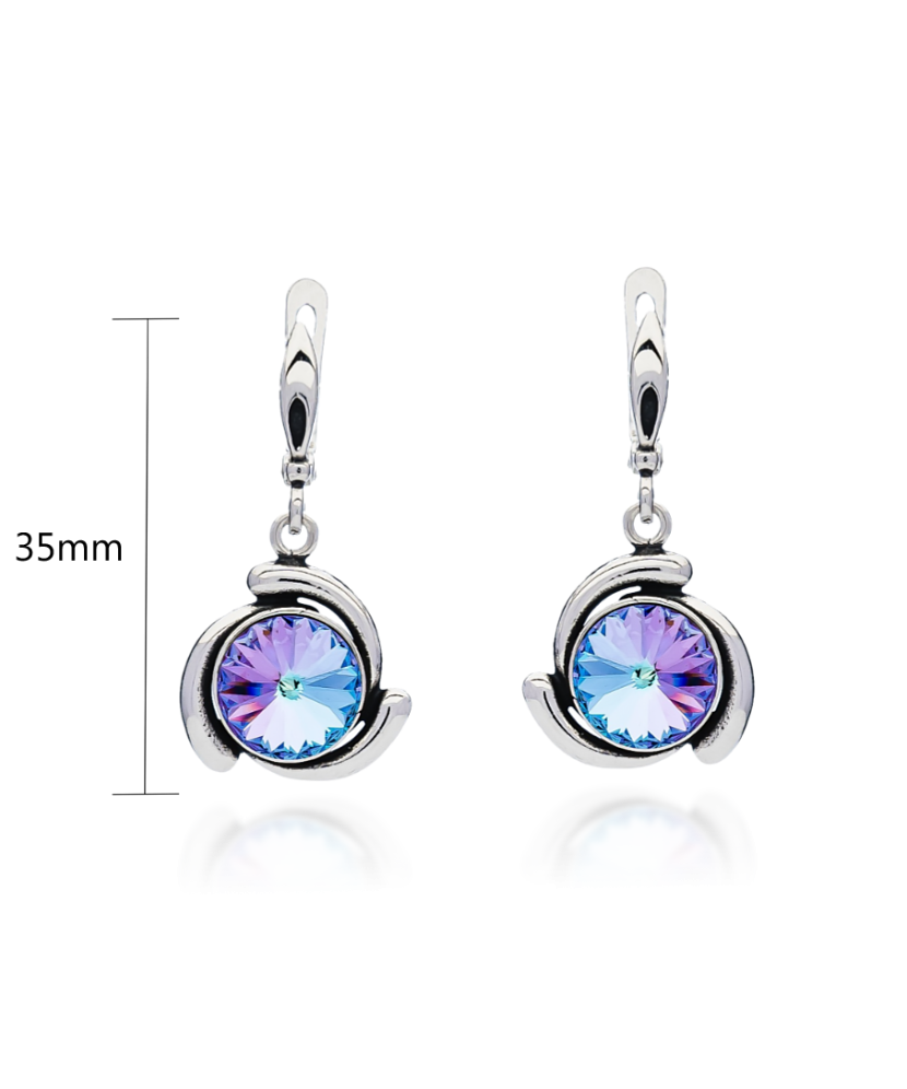 Sudraba auskari ar kristāliem - Goldinga