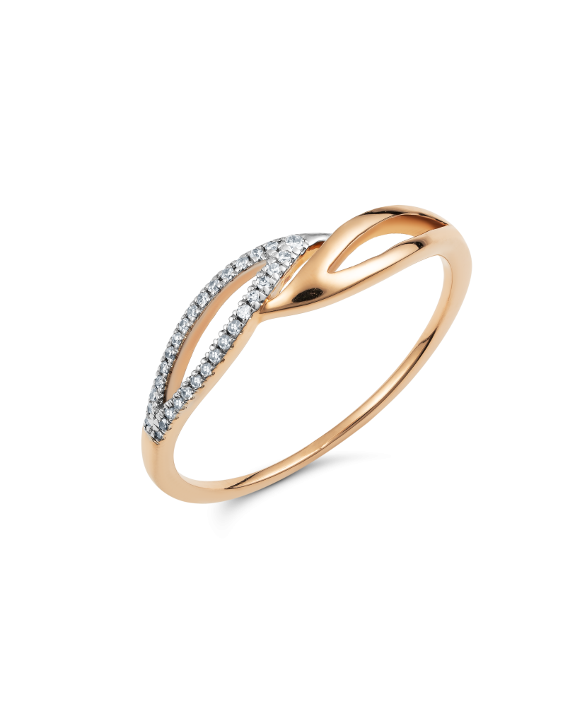 Золотое кольцо с алмазами