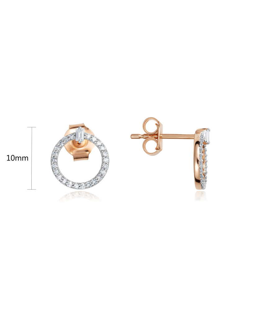 Zelta auskari ar dimantiem - Goldinga