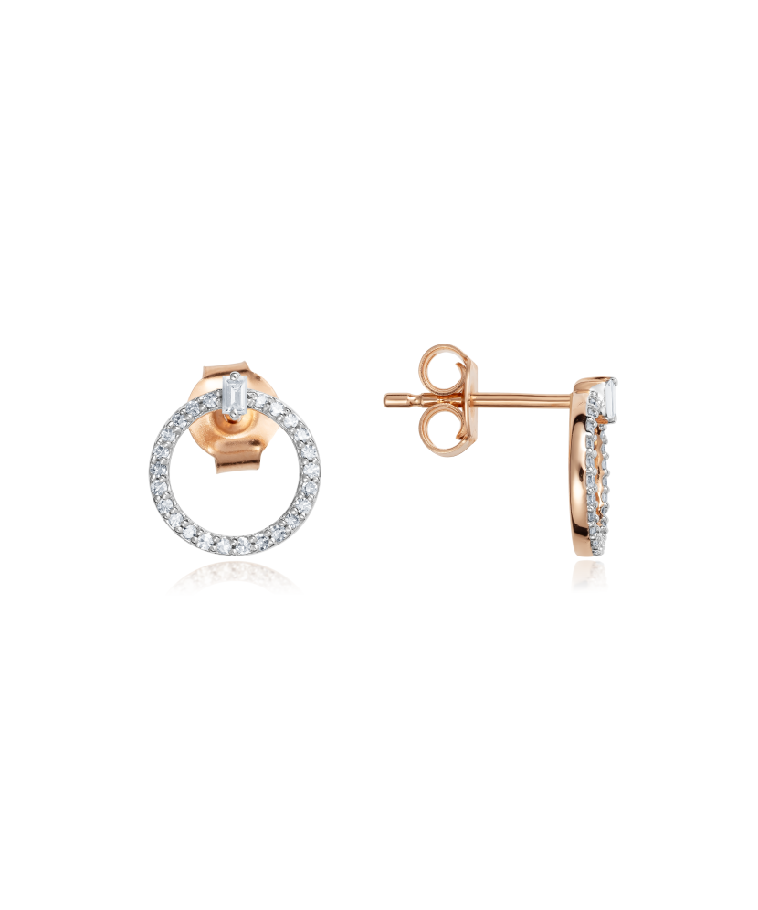 Zelta auskari ar dimantiem - Goldinga