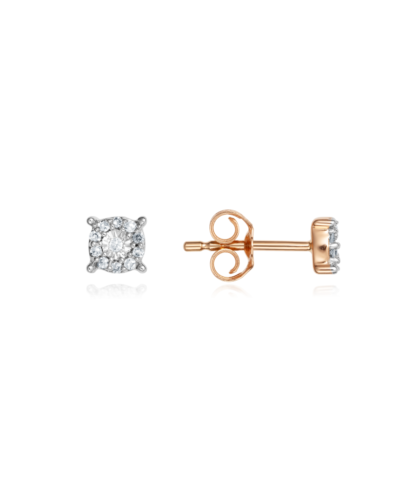 Zelta auskari ar dimantiem - Goldinga