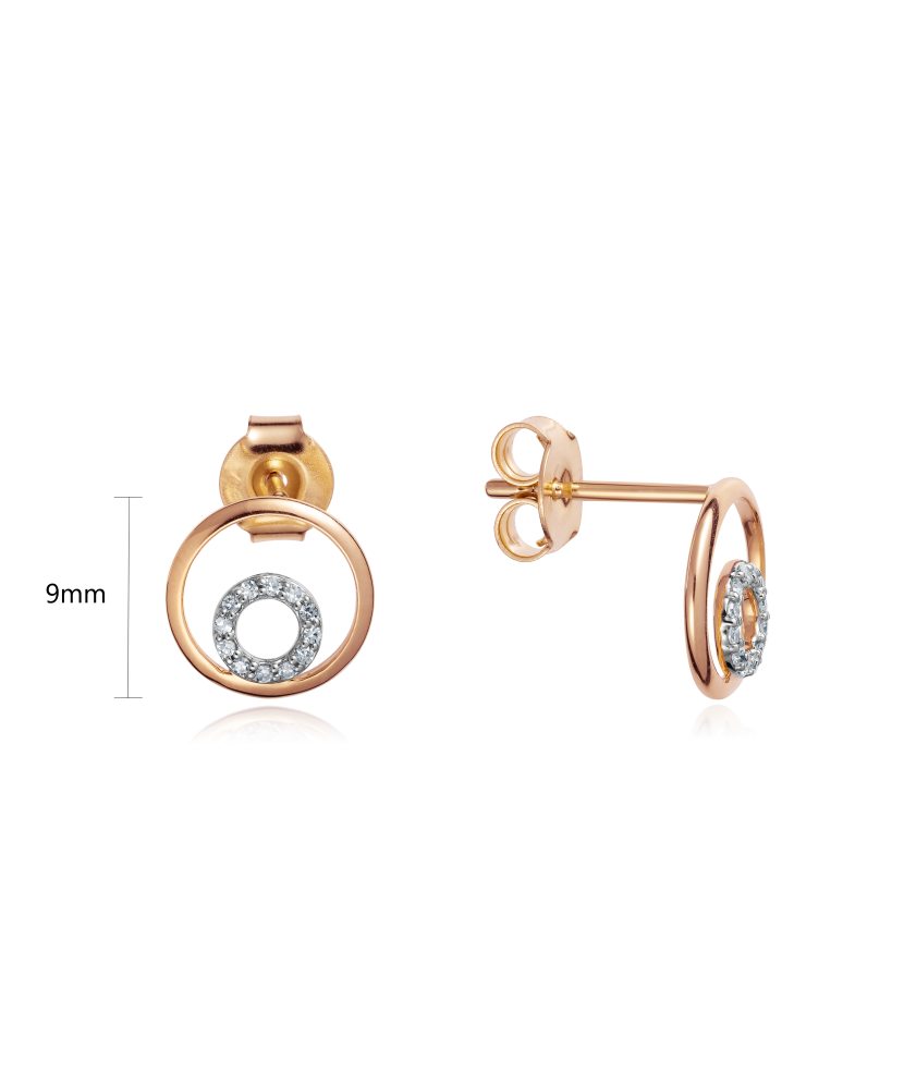 Золотые серьги с алмазами