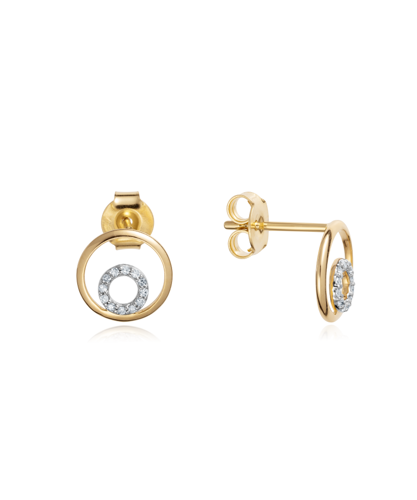 Dzeltena zelta auskari ar briljantiem - Goldinga